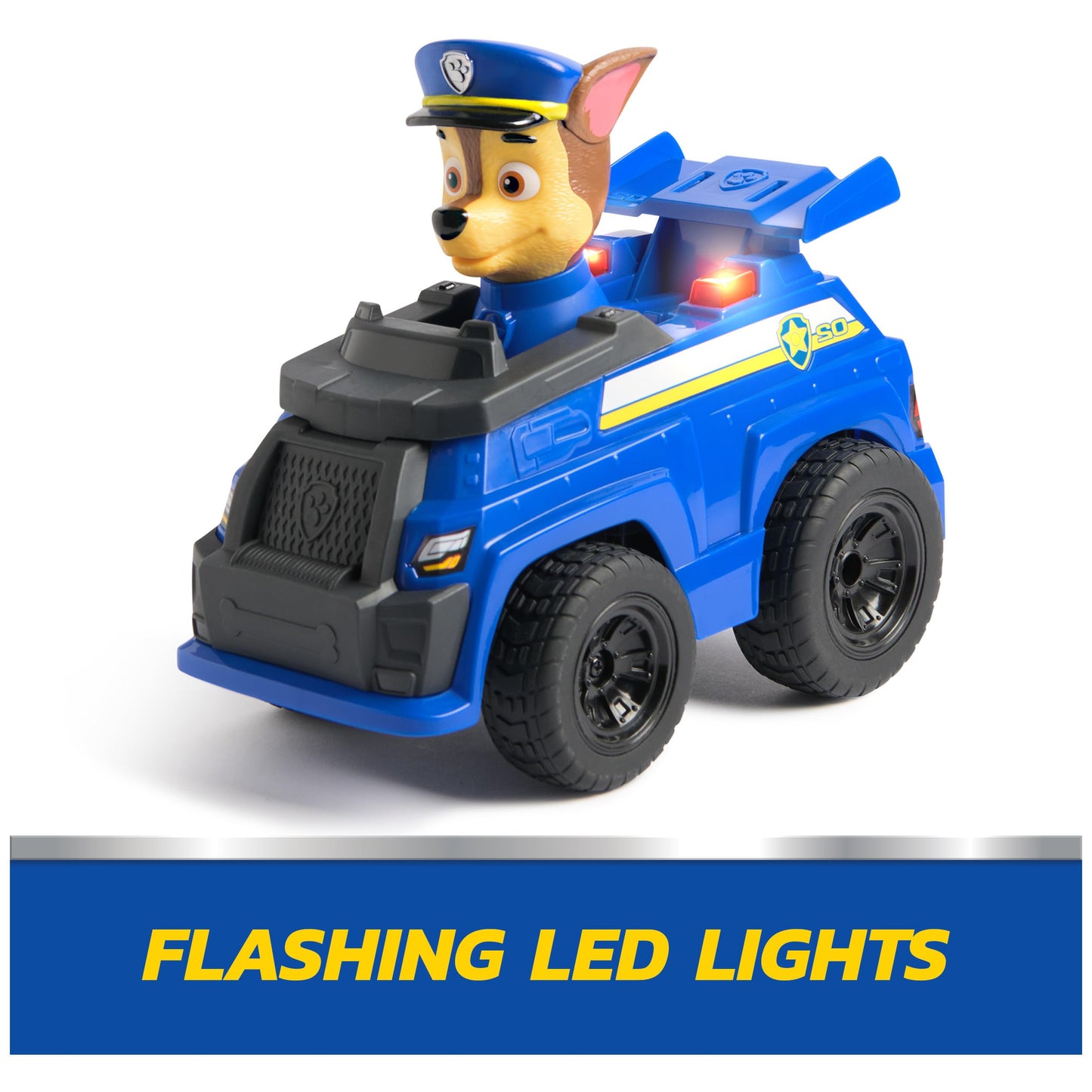 PAW Patrol Chase RC Action Cruiser | LED RC Car with Easy-Steer Controller