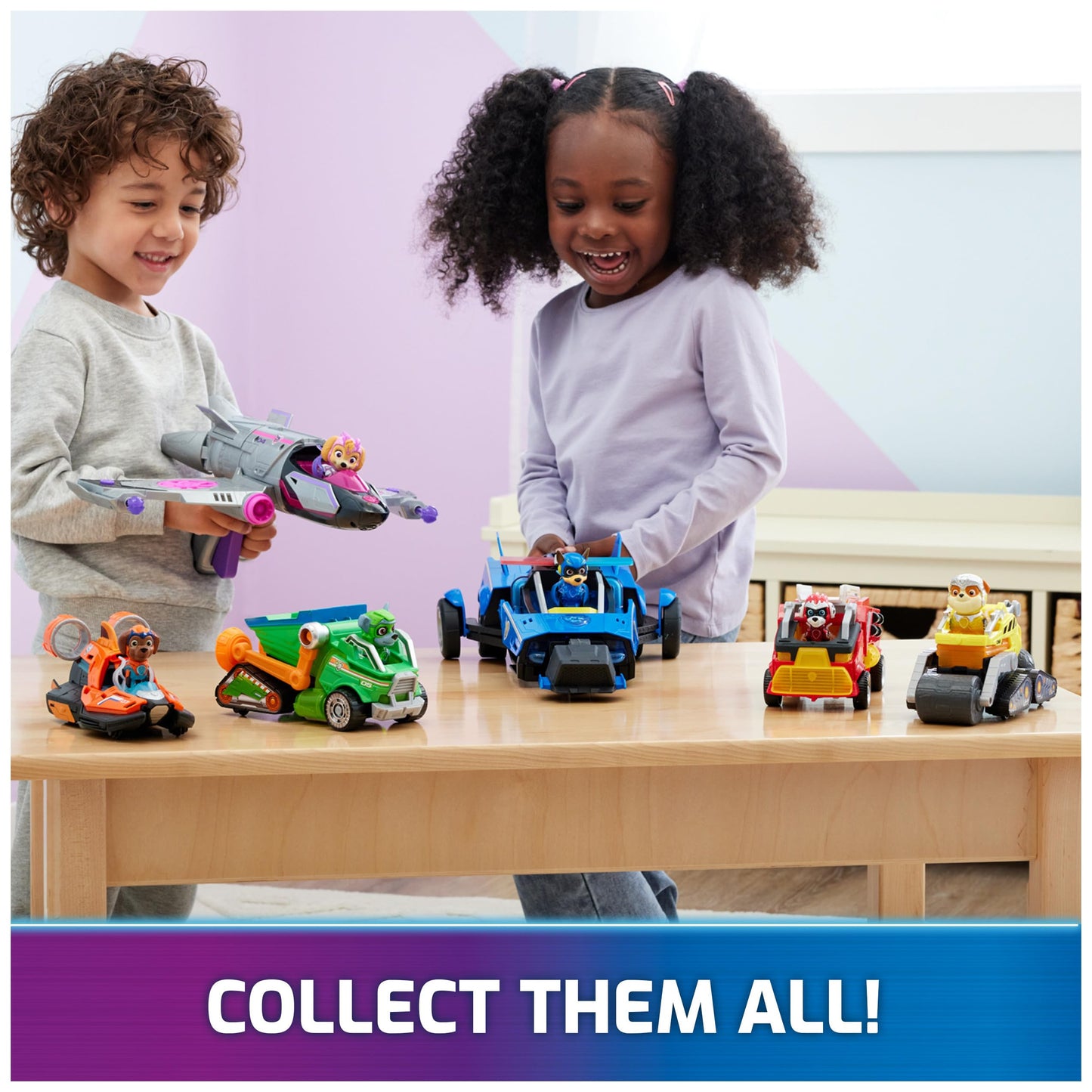 PAW Patrol: The Mighty Movie Chase’s Mighty Transforming Cruiser with Lights & Sounds – 3+ Toy Car
