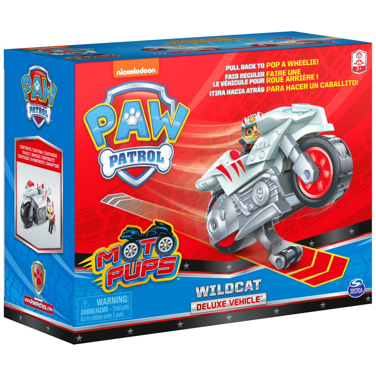 PAW Patrol Moto Pups Wildcat Deluxe Vehicle with Wheelie Feature and Figure