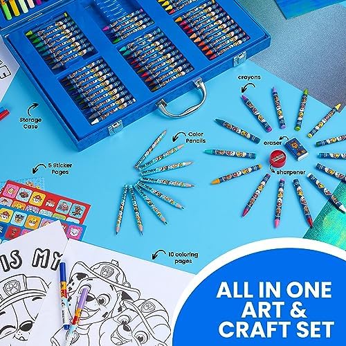 Paw Patrol Colored Pencils Art Kit for Kids – Travel Case with Crayons