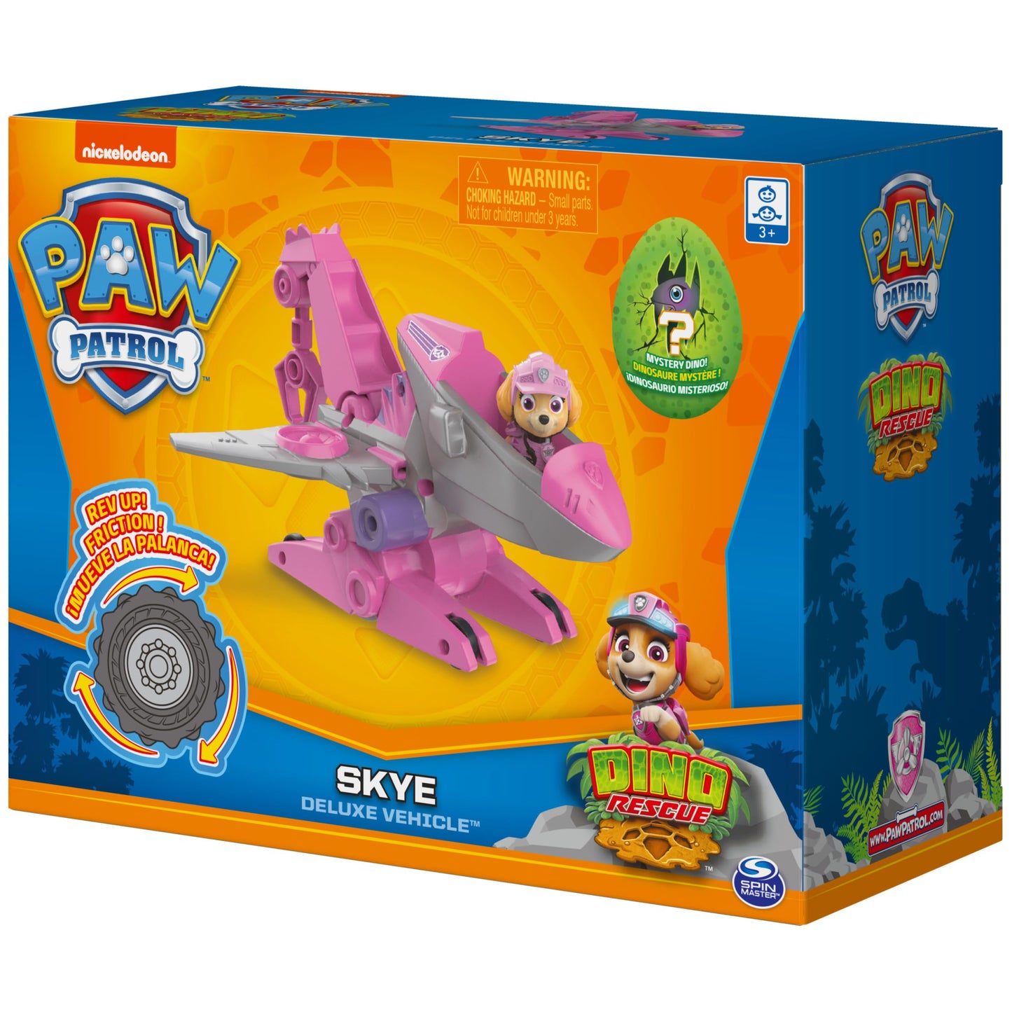 PAW Patrol Dino Rescue Skye Deluxe Rev Up Vehicle with Mystery Dino Figure