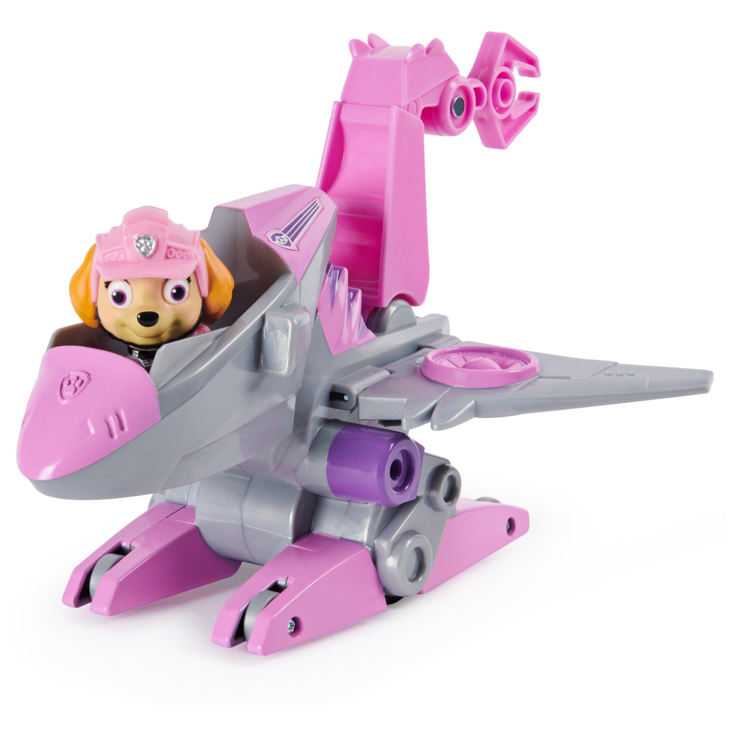 PAW Patrol Dino Rescue Skye Deluxe Rev Up Vehicle with Mystery Dino Figure