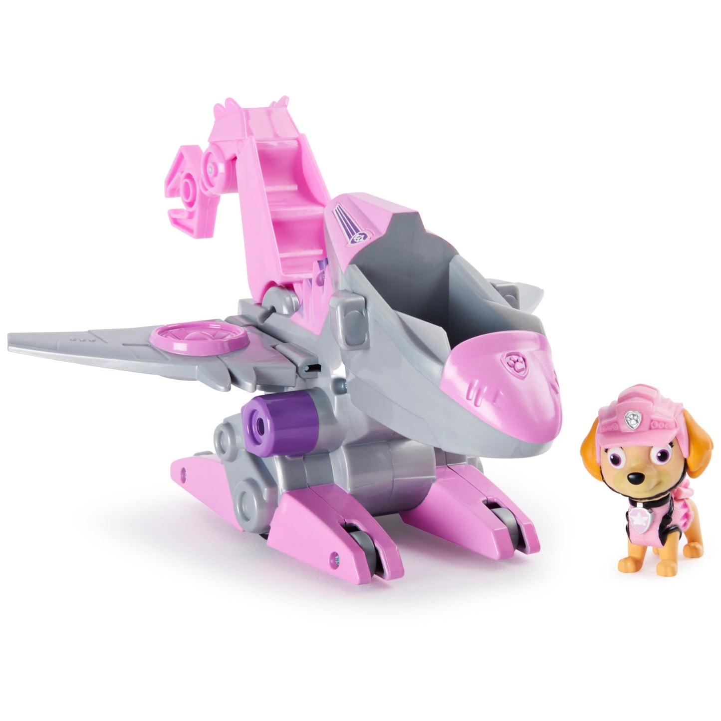 PAW Patrol Dino Rescue Skye Deluxe Rev Up Vehicle with Mystery Dino Figure
