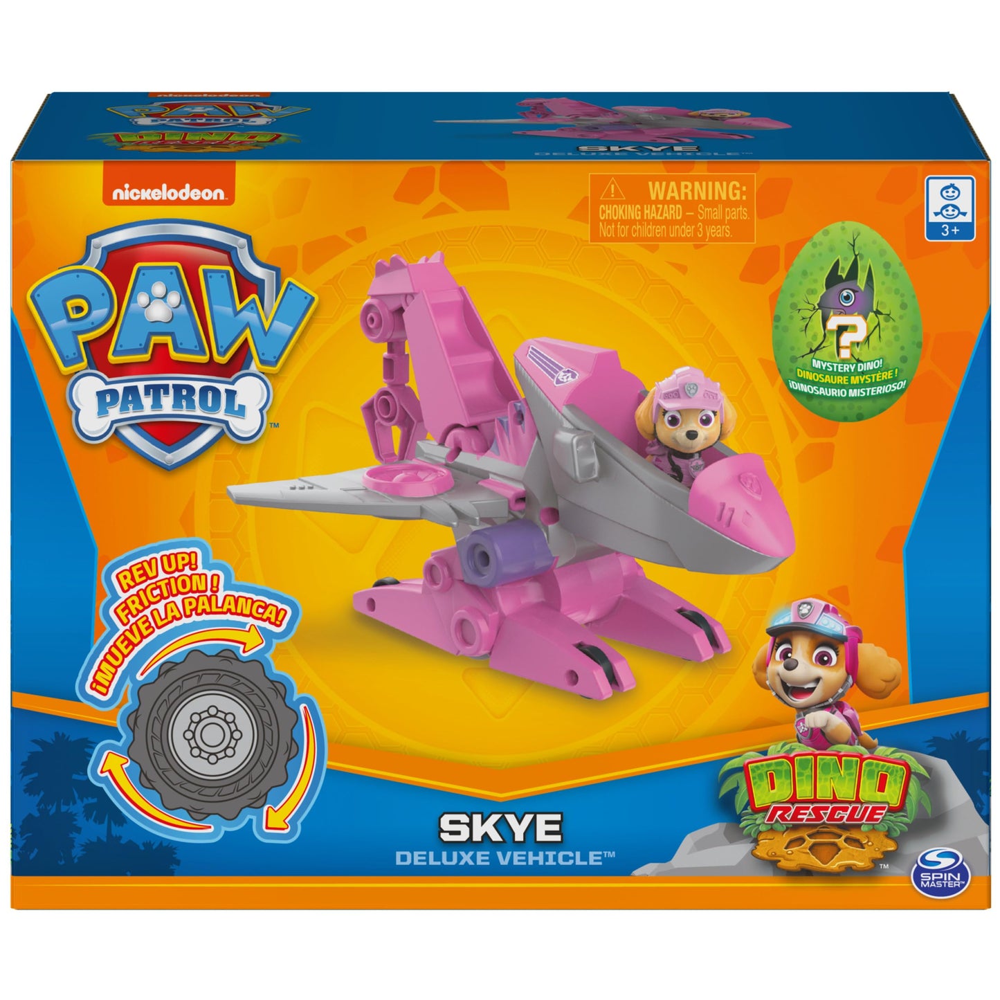 PAW Patrol Dino Rescue Skye Deluxe Rev Up Vehicle with Mystery Dino Figure