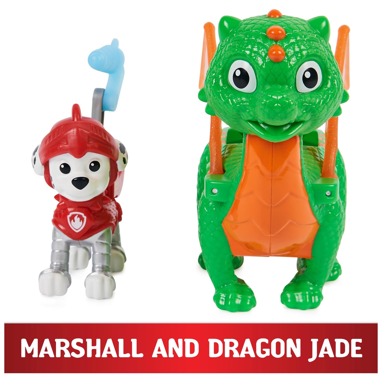PAW Patrol Rescue Knights: Marshall & Dragon Jade Figures Set – 3+