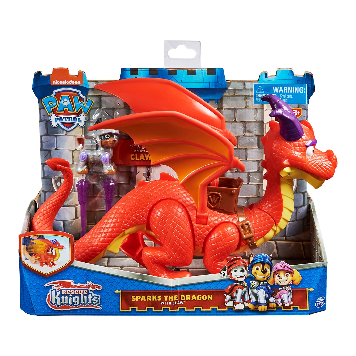 Paw Patrol Fang & Ember Dragon Rescue Knights Figure Set with Winged Launcher