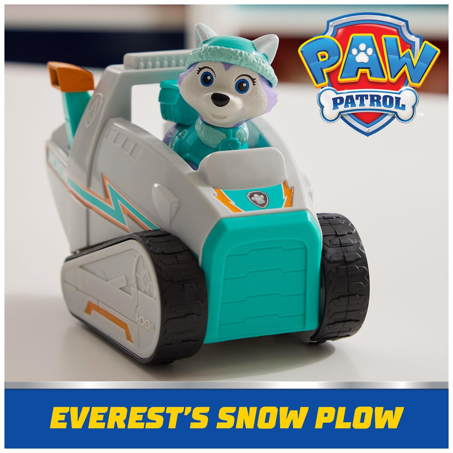 Paw Patrol Everest Snow Plow Toy Vehicle with Collectible Figure | Eco-Friendly Kids Toy 3+