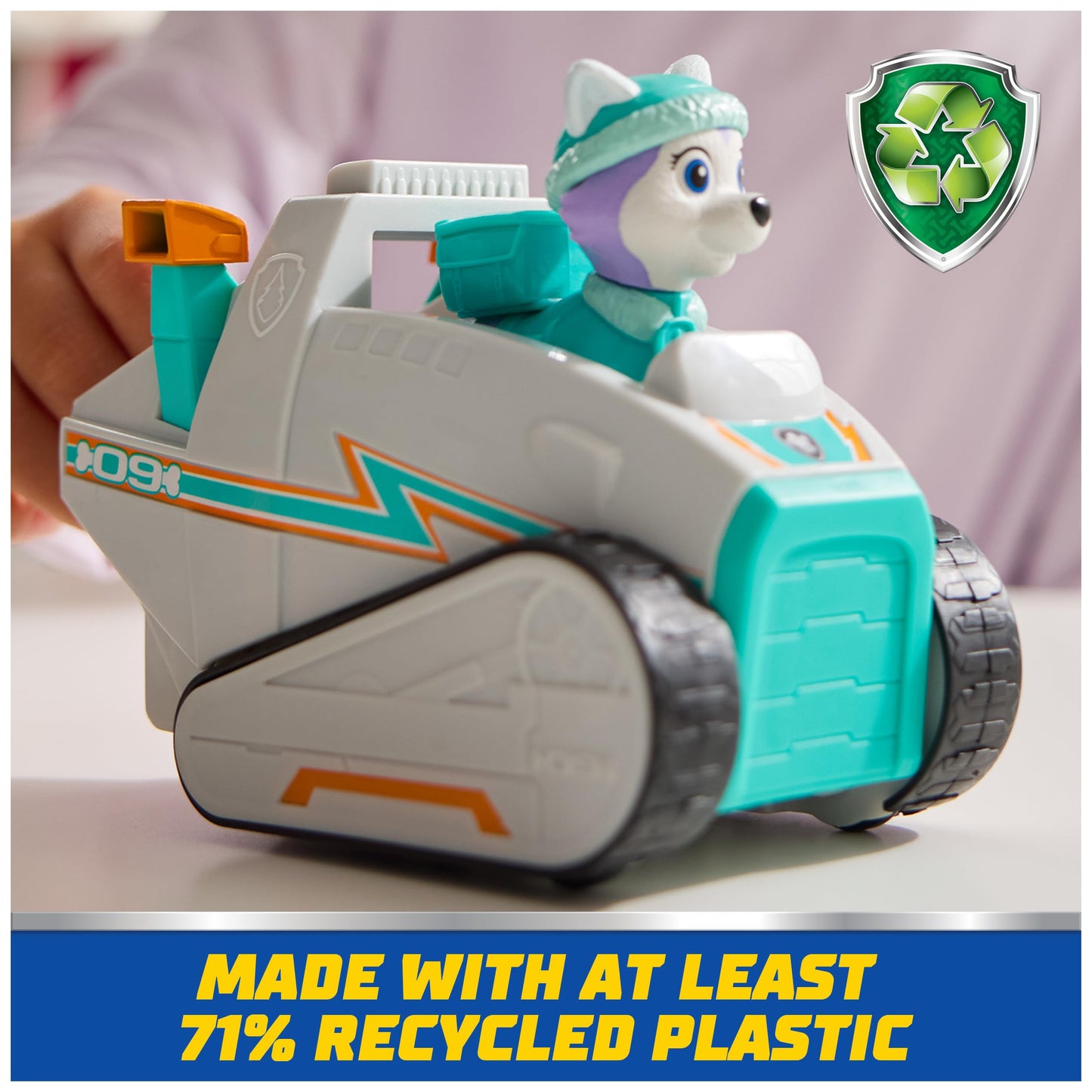Paw Patrol Everest Snow Plow Toy Vehicle with Collectible Figure | Eco-Friendly Kids Toy 3+