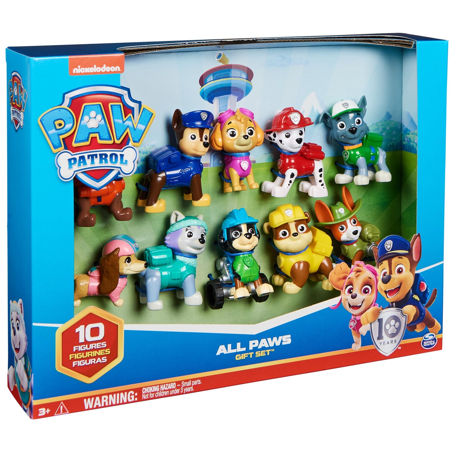 PAW Patrol 10th Anniversary: All Pups On Deck Gift Pack – 10 Collectible Figures for Kids 3+