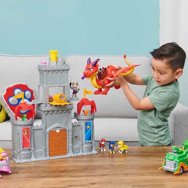 Paw Patrol Fang & Ember Dragon Rescue Knights Figure Set with Winged Launcher