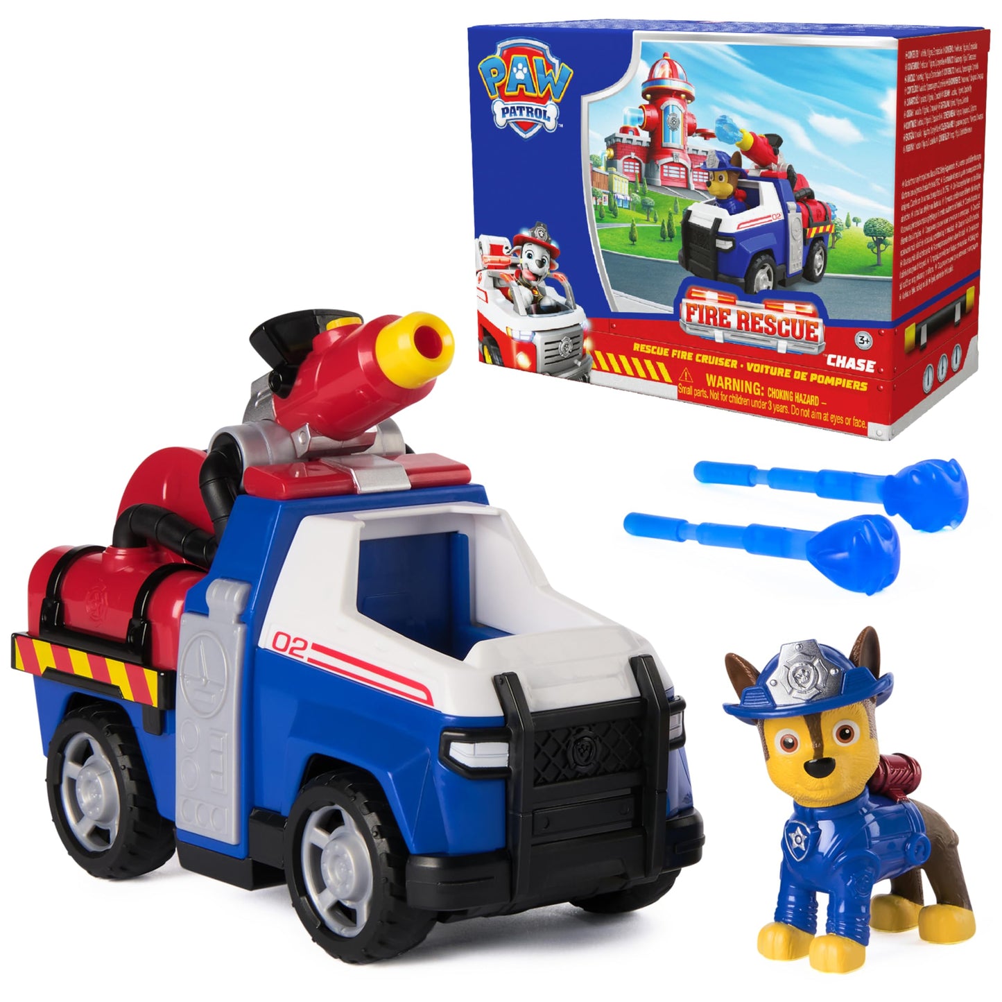 Paw Patrol Fire Rescue: Chase Cruiser with Launcher & Figure – Ages 3+