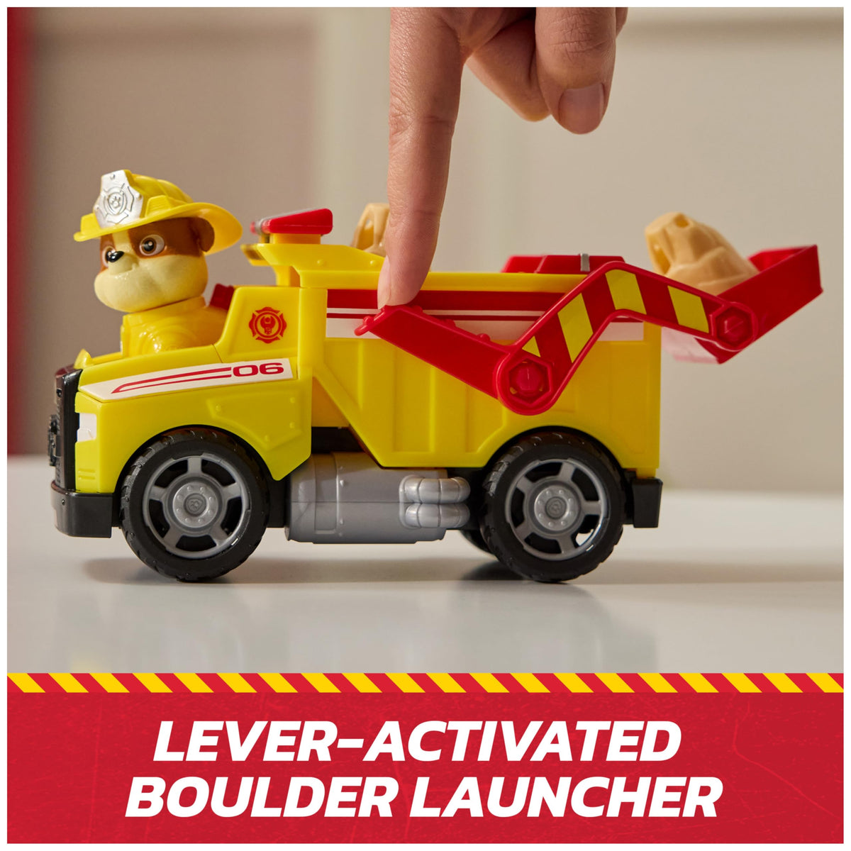 Paw Patrol Fire Rescue: Rubble Dump Truck with Figure & Projectiles