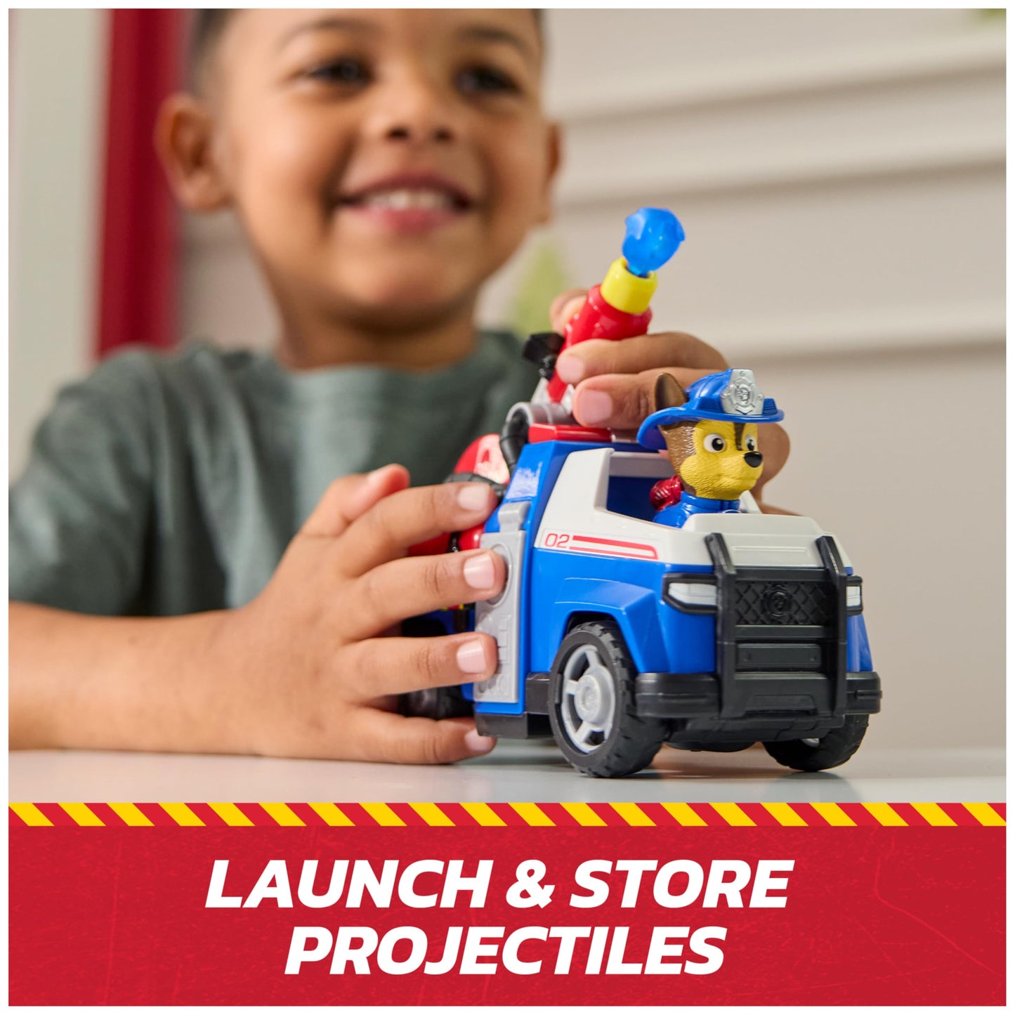 Paw Patrol Fire Rescue: Chase Cruiser with Launcher & Figure – Ages 3+
