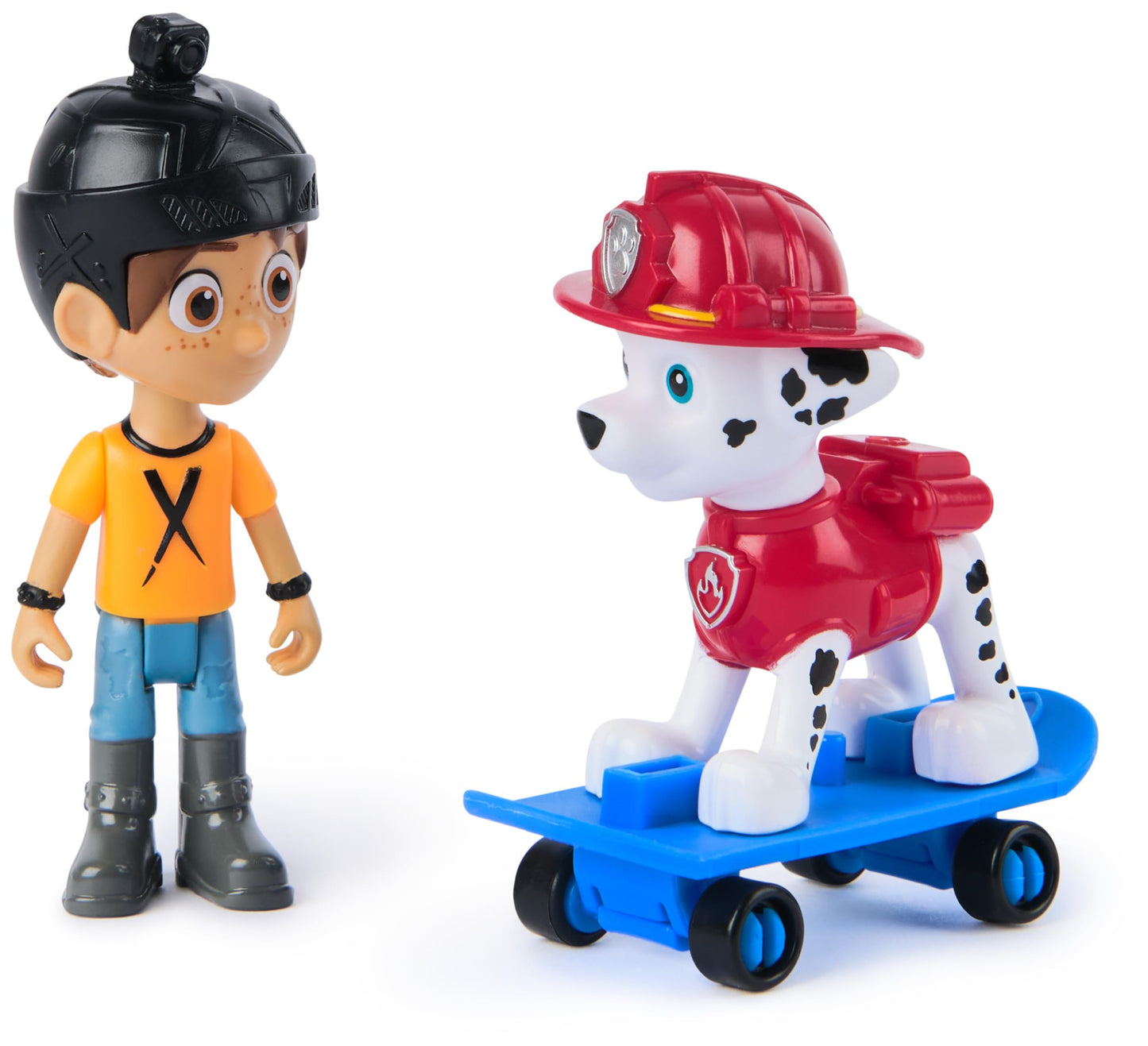 Paw Patrol Marshall & Daring Danny X Figures Set with Skateboard – 3+ Toy Figures