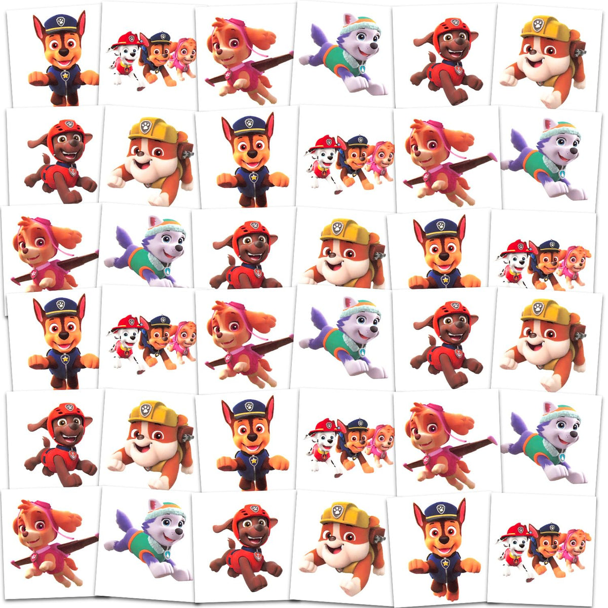 Paw Patrol Valentine's Day Classroom Gift Exchange - 24-Student Bundle with Tattoos, Goodie Bags & To/From Stickers