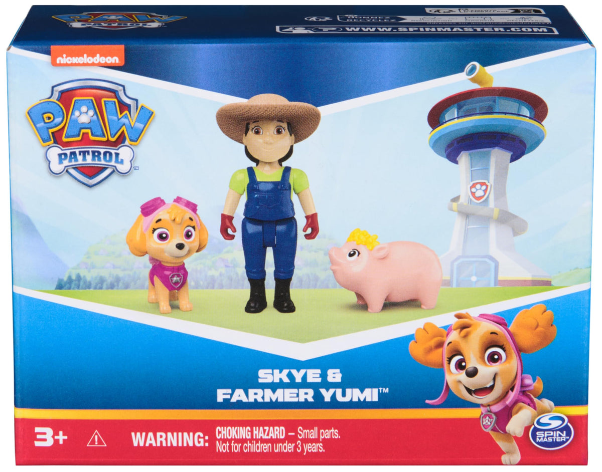 Paw Patrol Skye, Farmer Yumi & Piggie Figures – Imaginative Rescue Toys for Kids 3+