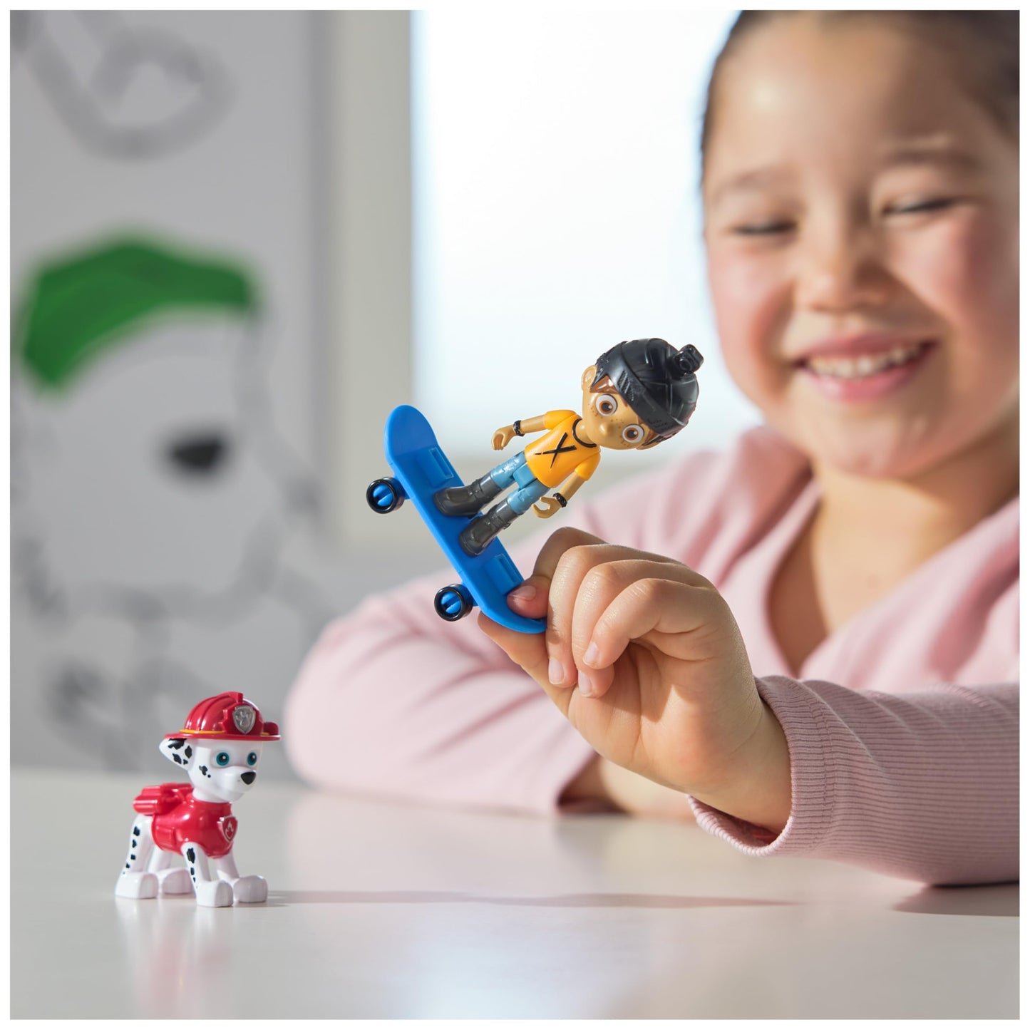 Paw Patrol Marshall & Daring Danny X Figures Set with Skateboard – 3+ Toy Figures