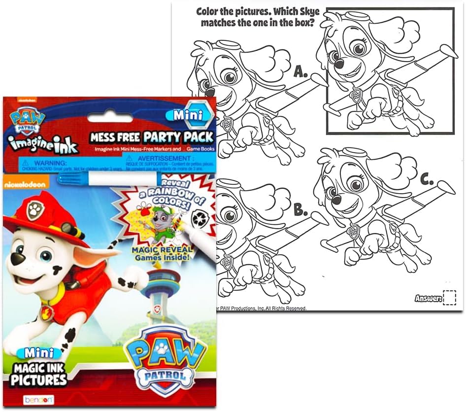 Paw Patrol Imagine Ink 12-Pack: No-Mess Coloring Books & Mini Markers