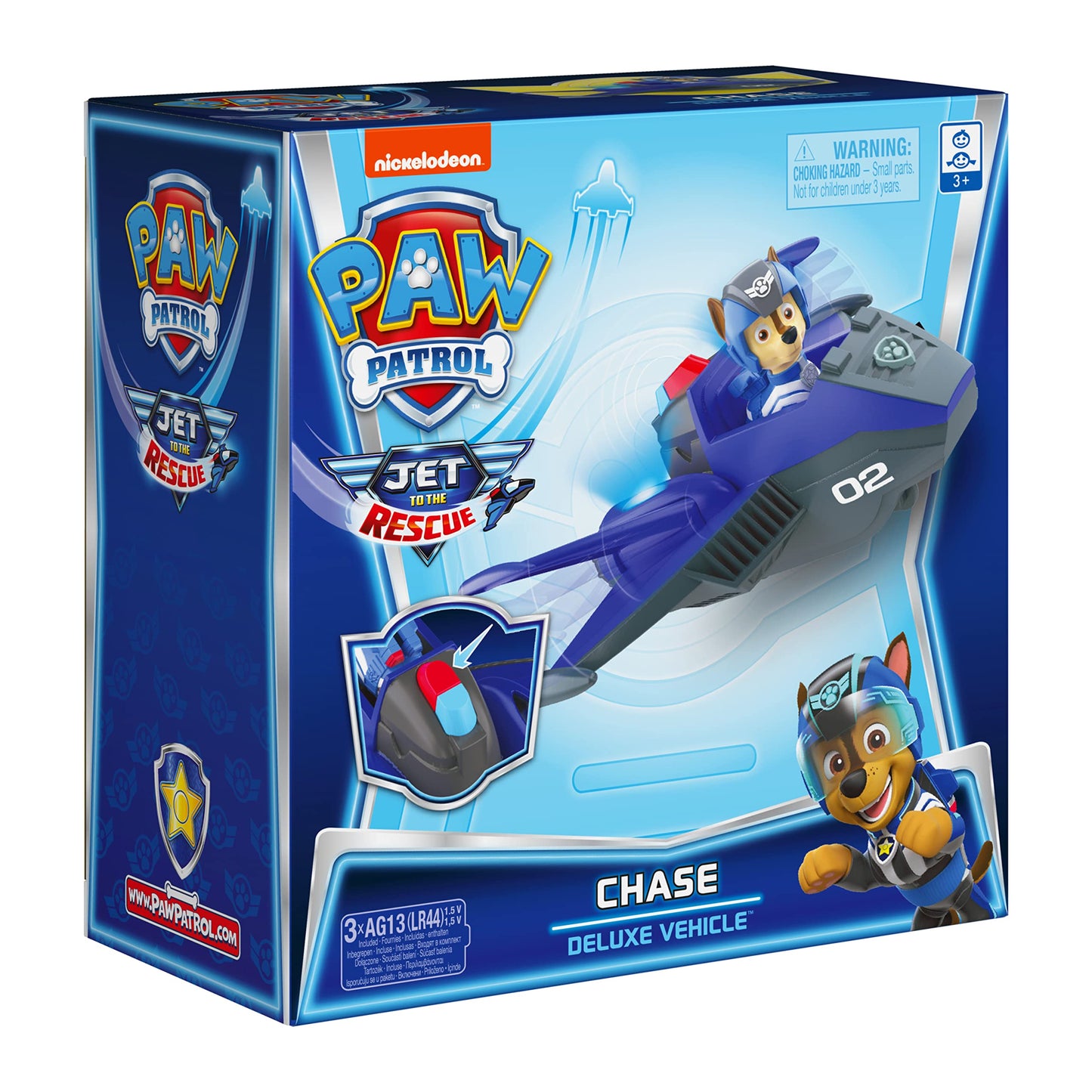 Paw Patrol Jet to the Rescue Chase Deluxe Transforming Vehicle with Lights & Sounds
