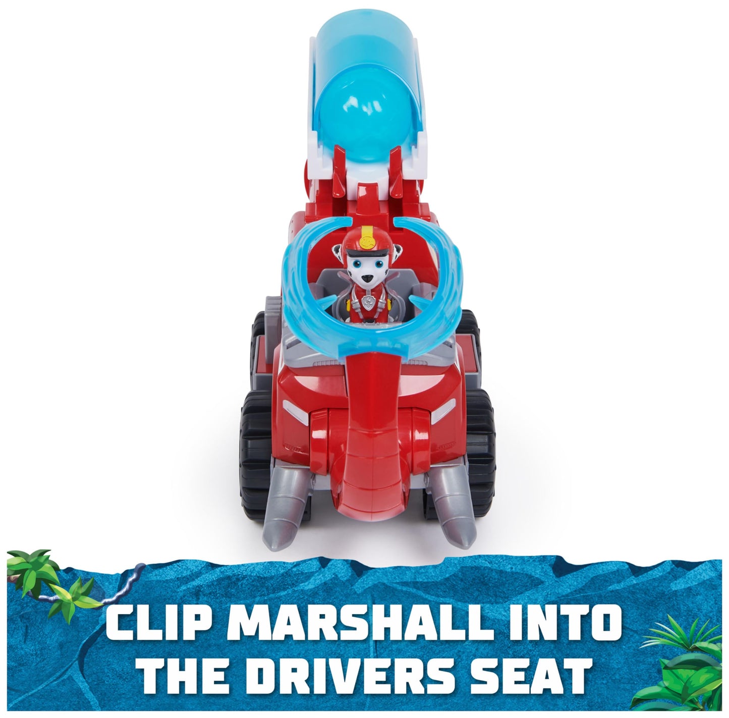 Paw Patrol Jungle Pups Marshall Elephant Fire Truck with Projectile Launcher | 3+ Toy
