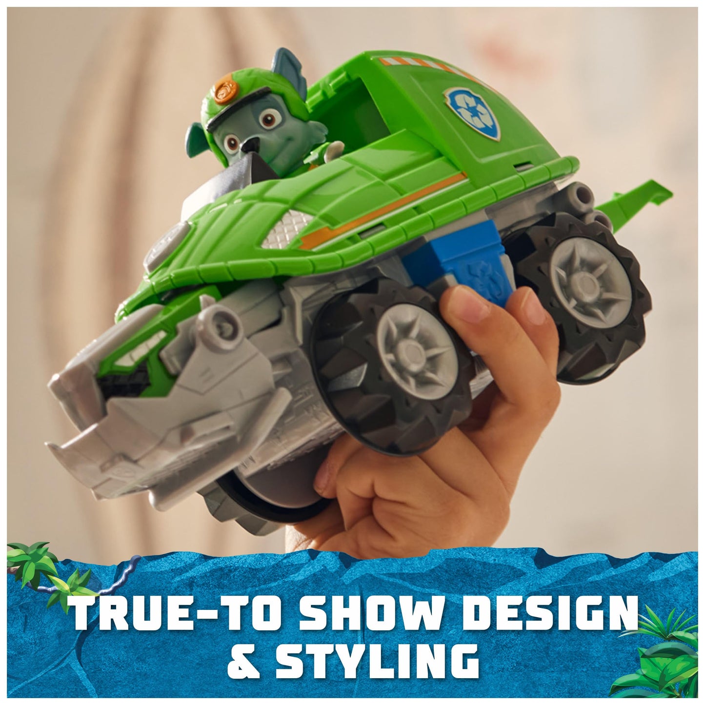 Paw Patrol Jungle Pups Rocky Snapping Turtle Vehicle – Transforming Rescue Toy for Ages 3+