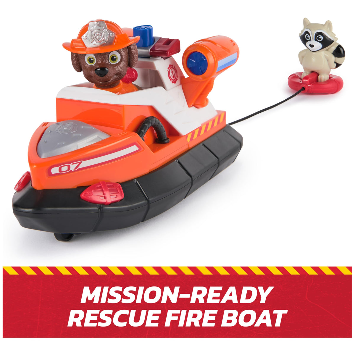 PAW Patrol Fire Rescue Zuma Rescue Fire Boat with Action Figure – Launching Lifesaver