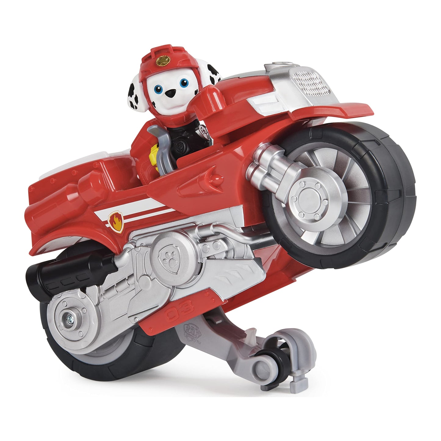PAW Patrol Marshall Moto Pups Deluxe Vehicle with Wheelie – Pull-Back Action
