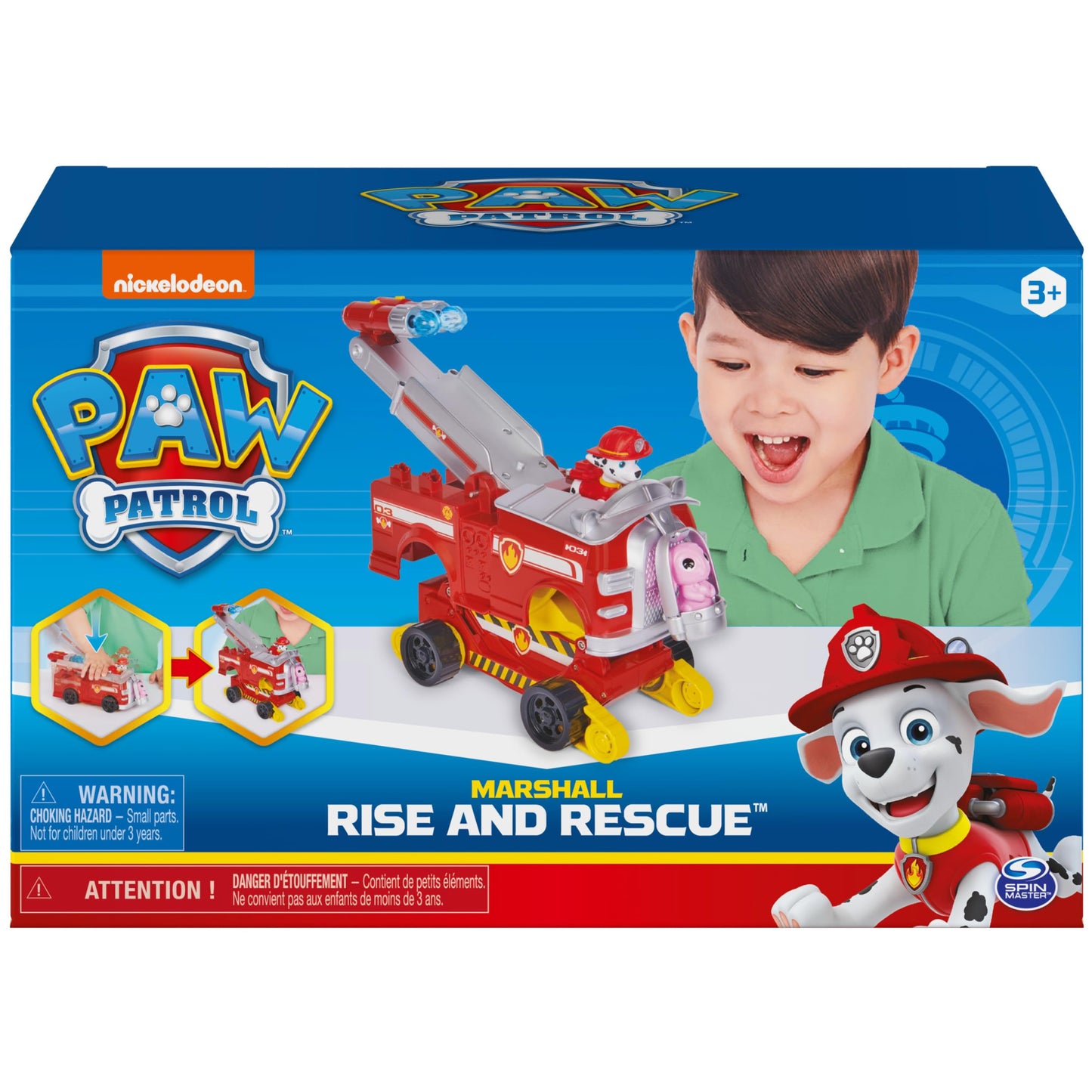 PAW Patrol Marshall Rise and Rescue Vehicle – Transforming Toy Car with Figures & Accessories for Ages 3+
