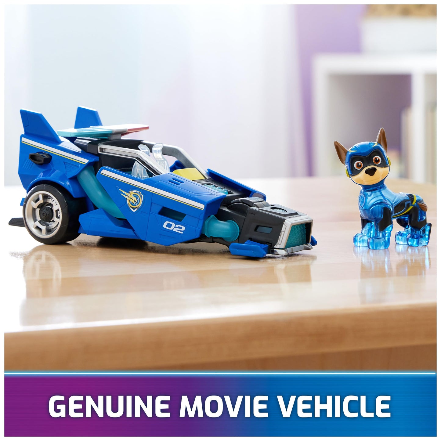 PAW Patrol: The Mighty Movie Chase Mighty Pups Rescue Car with Lights & Sounds – 7-Inch Toy Vehicle for Kids 3+