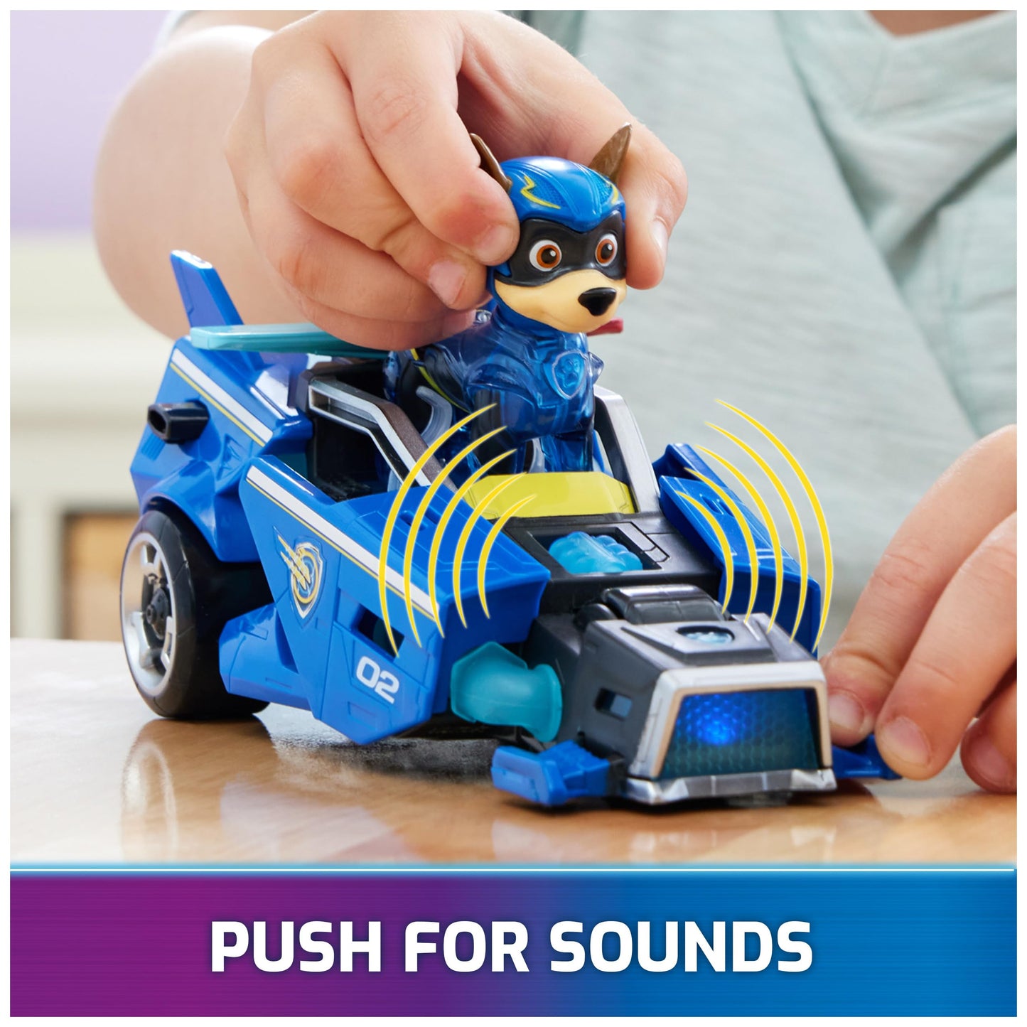 PAW Patrol: The Mighty Movie Chase Mighty Pups Rescue Car with Lights & Sounds – 7-Inch Toy Vehicle for Kids 3+