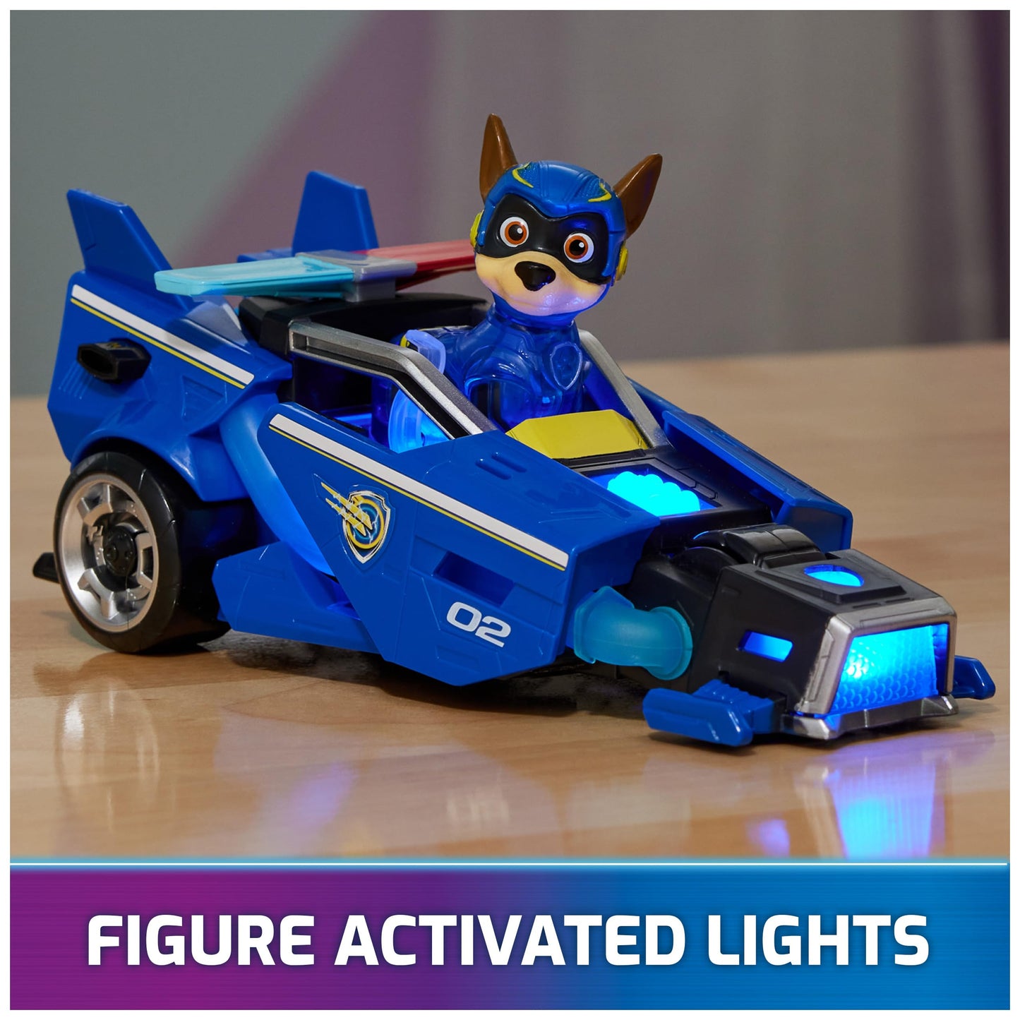 PAW Patrol: The Mighty Movie Chase Mighty Pups Rescue Car with Lights & Sounds – 7-Inch Toy Vehicle for Kids 3+