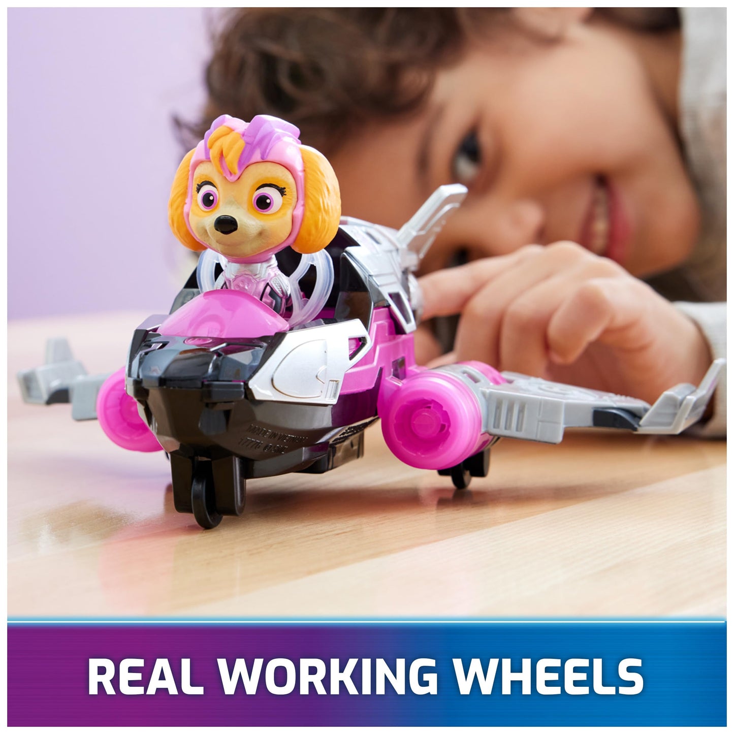 Paw Patrol Mighty Movie Skye Rescue Jet Toy – Lights & Sounds for Kids 3+
