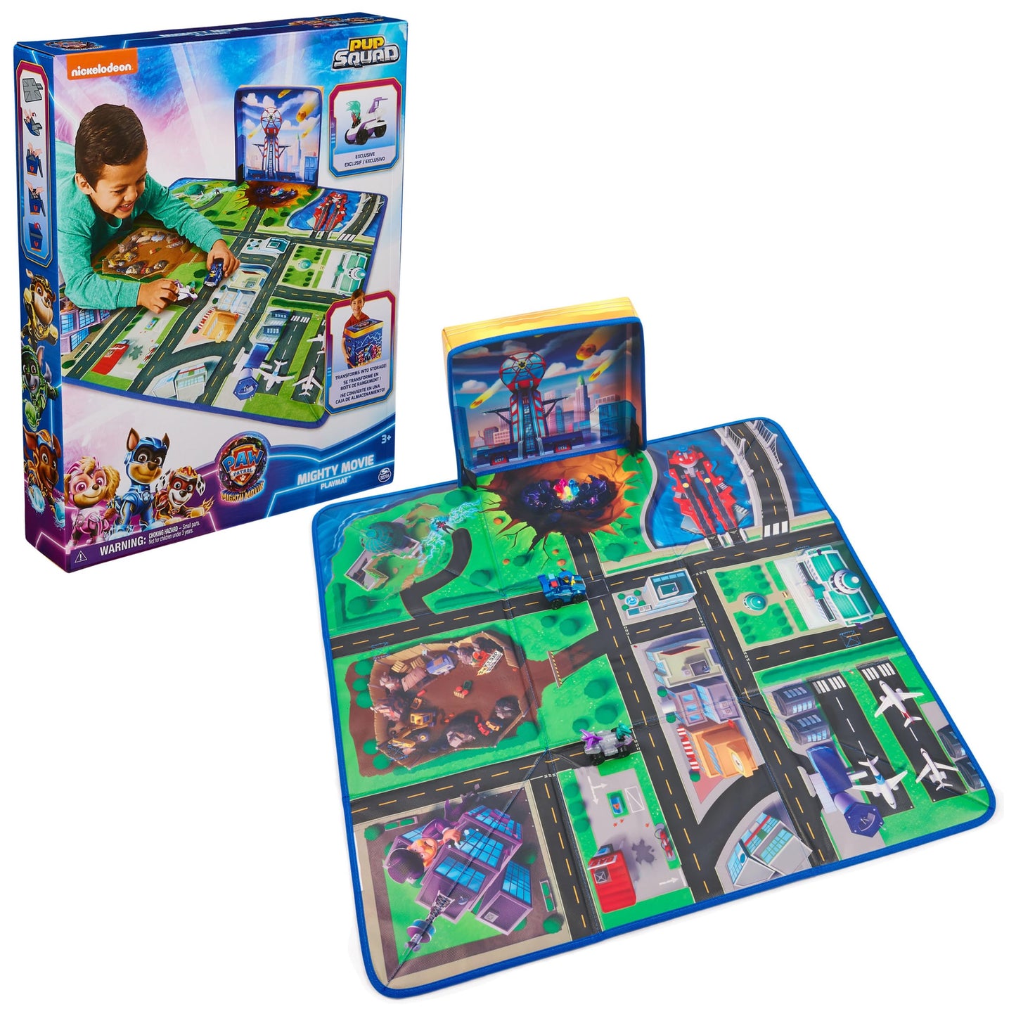 PAW Patrol: The Mighty Movie Pup Squad Play Mat Gift Pack – Chase & Vee Racers