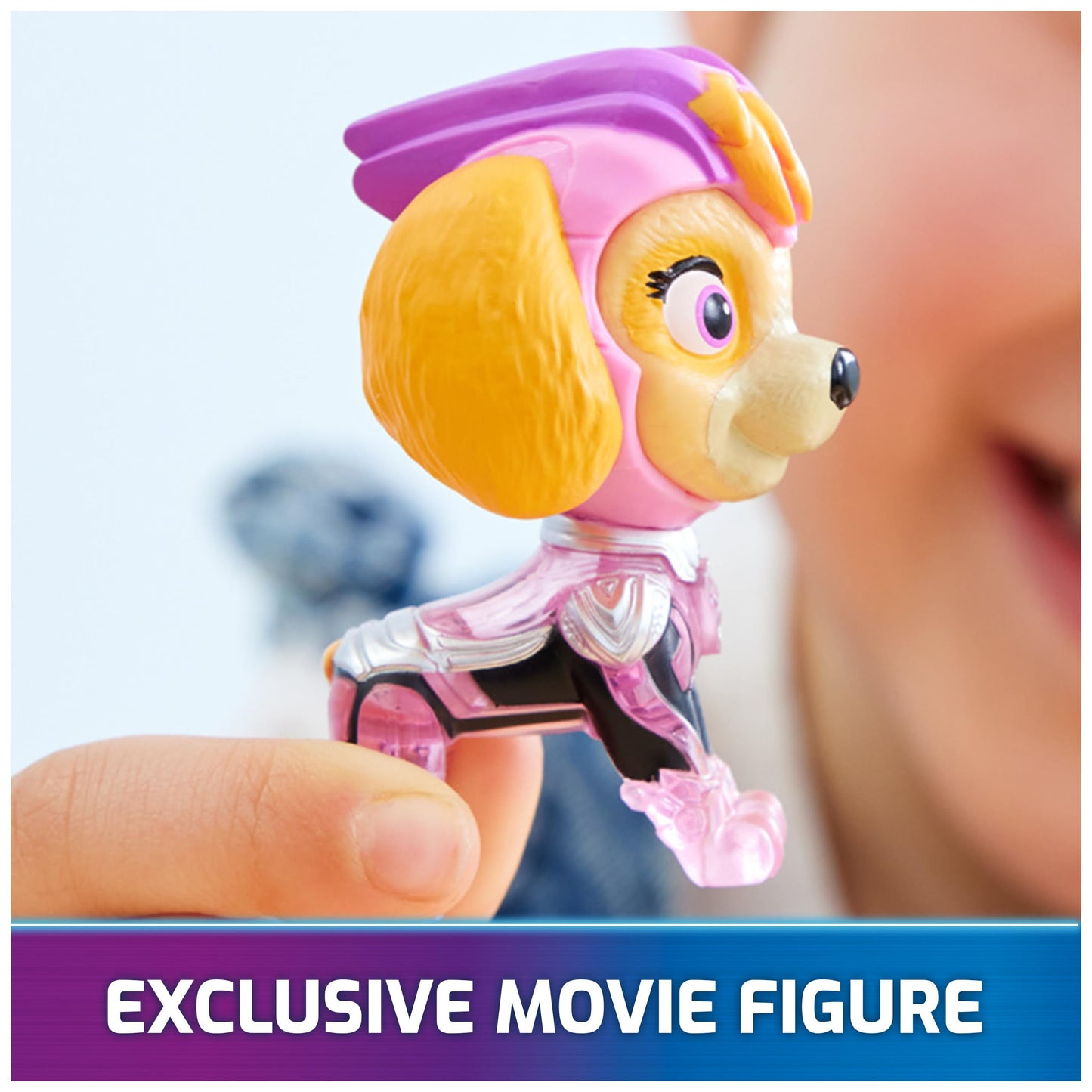 Paw Patrol Mighty Movie Skye Rescue Jet – Lights & Sounds, 15-Inch Play Vehicle