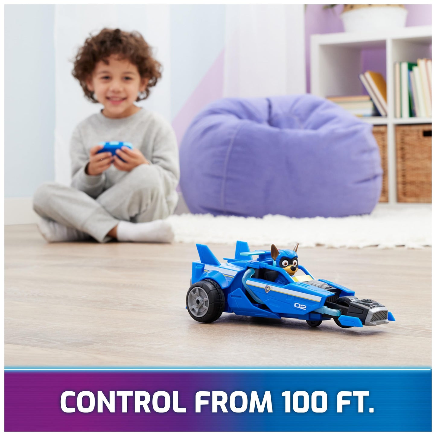 PAW Patrol: The Mighty Movie RC Car – Chase with 2.4GHz Remote