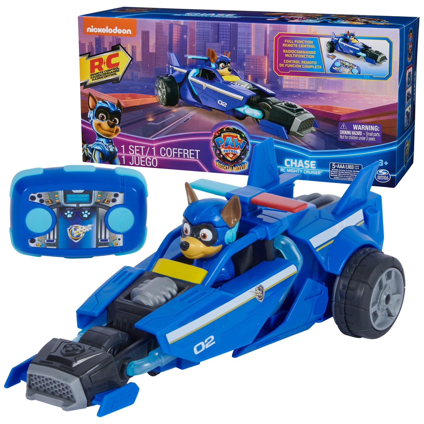 PAW Patrol: The Mighty Movie RC Car – Chase with 2.4GHz Remote