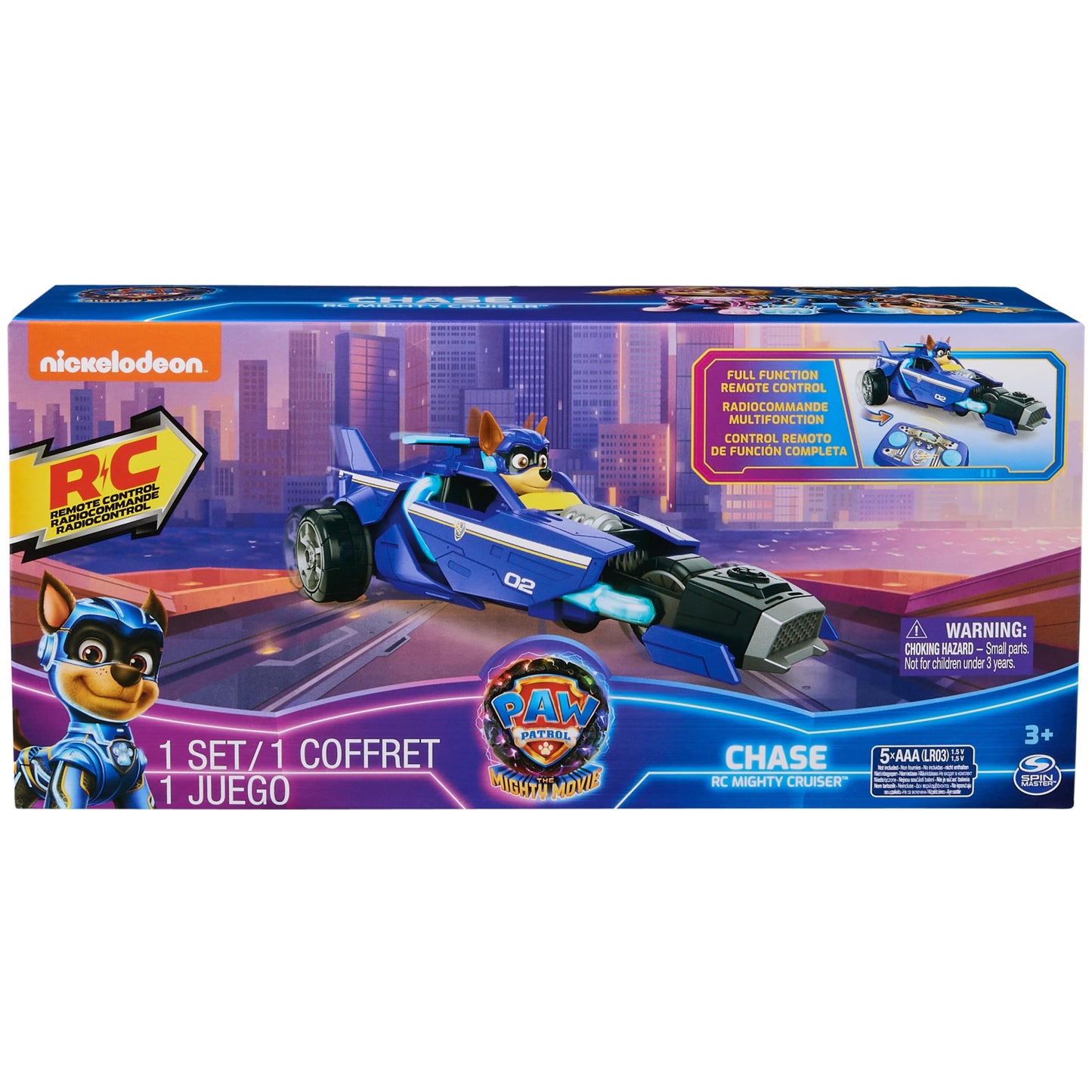PAW Patrol: The Mighty Movie RC Car – Chase with 2.4GHz Remote