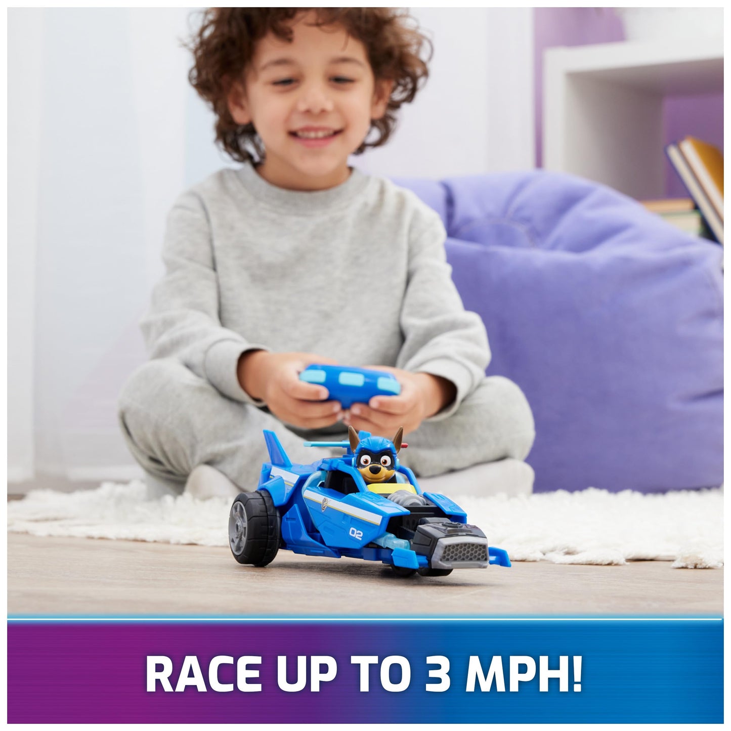 PAW Patrol: The Mighty Movie RC Car – Chase with 2.4GHz Remote