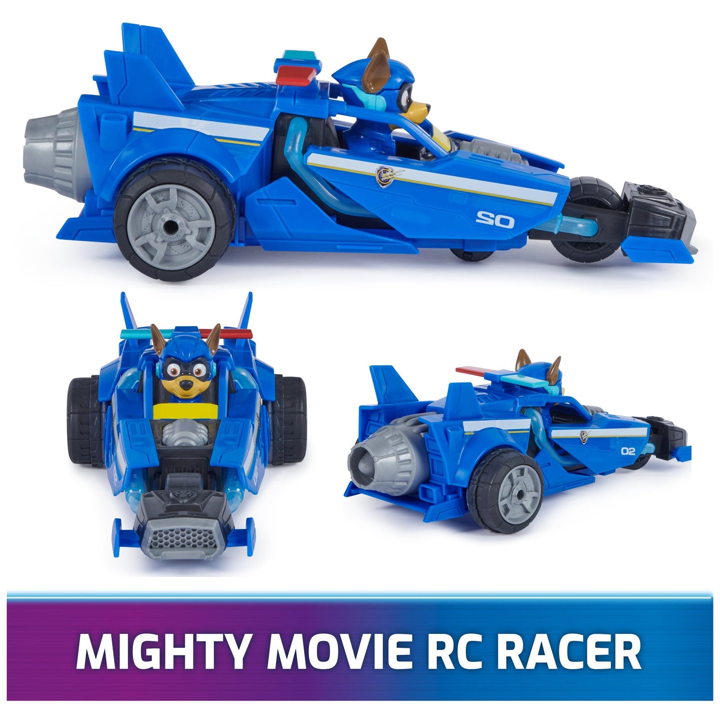 PAW Patrol: The Mighty Movie RC Car – Chase with 2.4GHz Remote