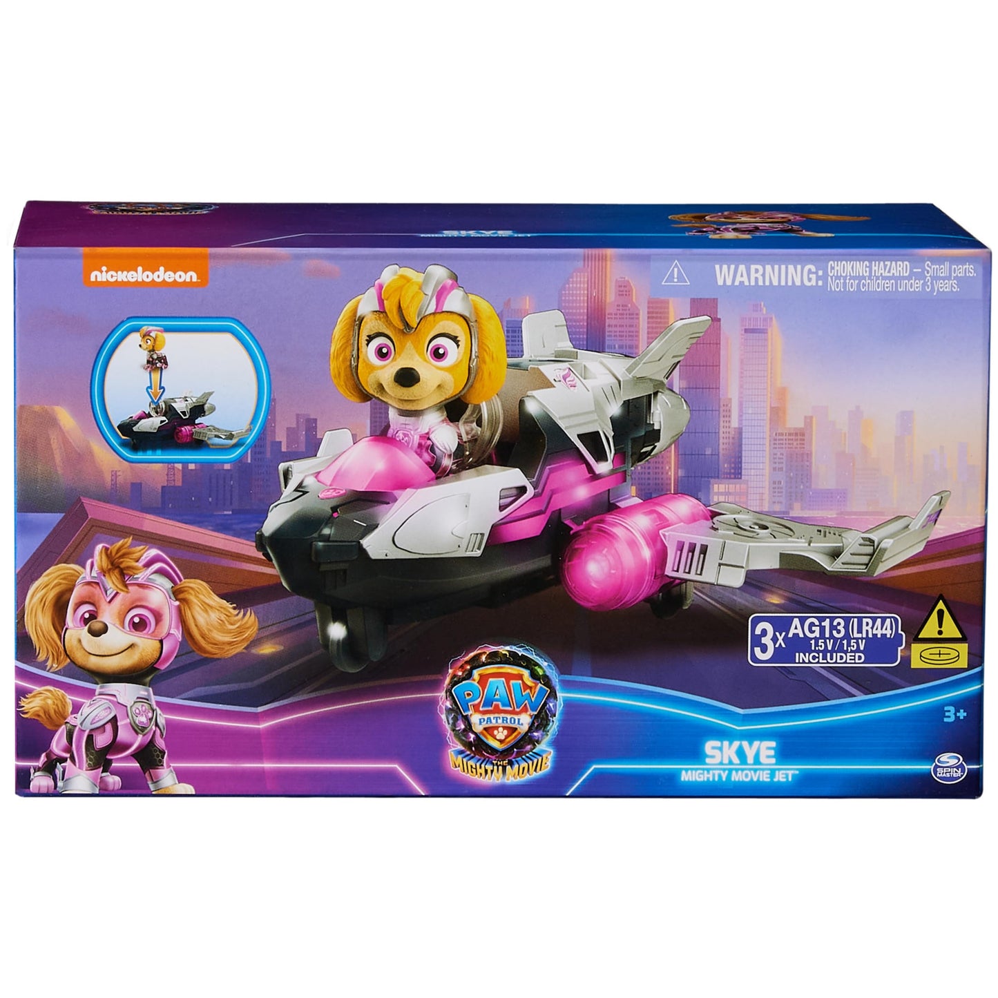 Paw Patrol Mighty Movie Skye Rescue Jet Toy – Lights & Sounds for Kids 3+