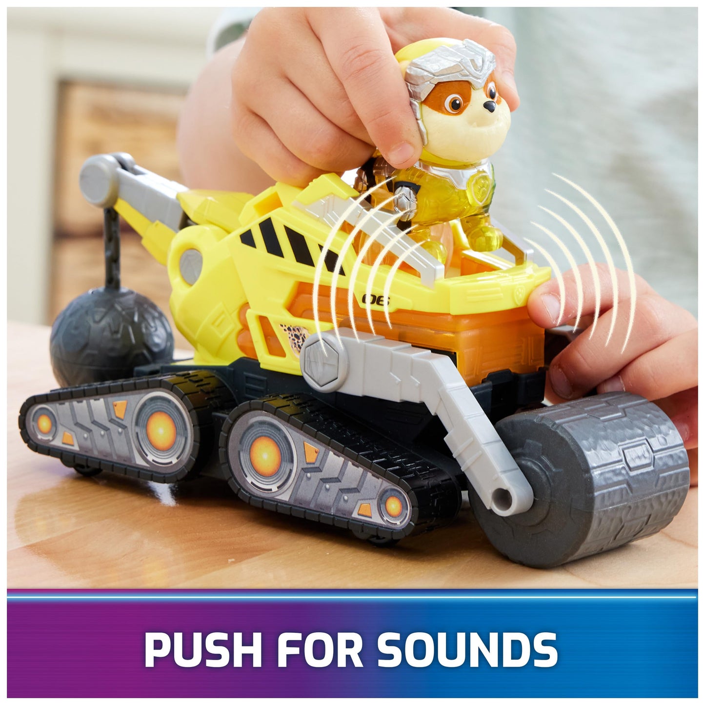 Paw Patrol Mighty Movie Rubble Construction Truck – Lights & Sounds Toy for Kids 3+