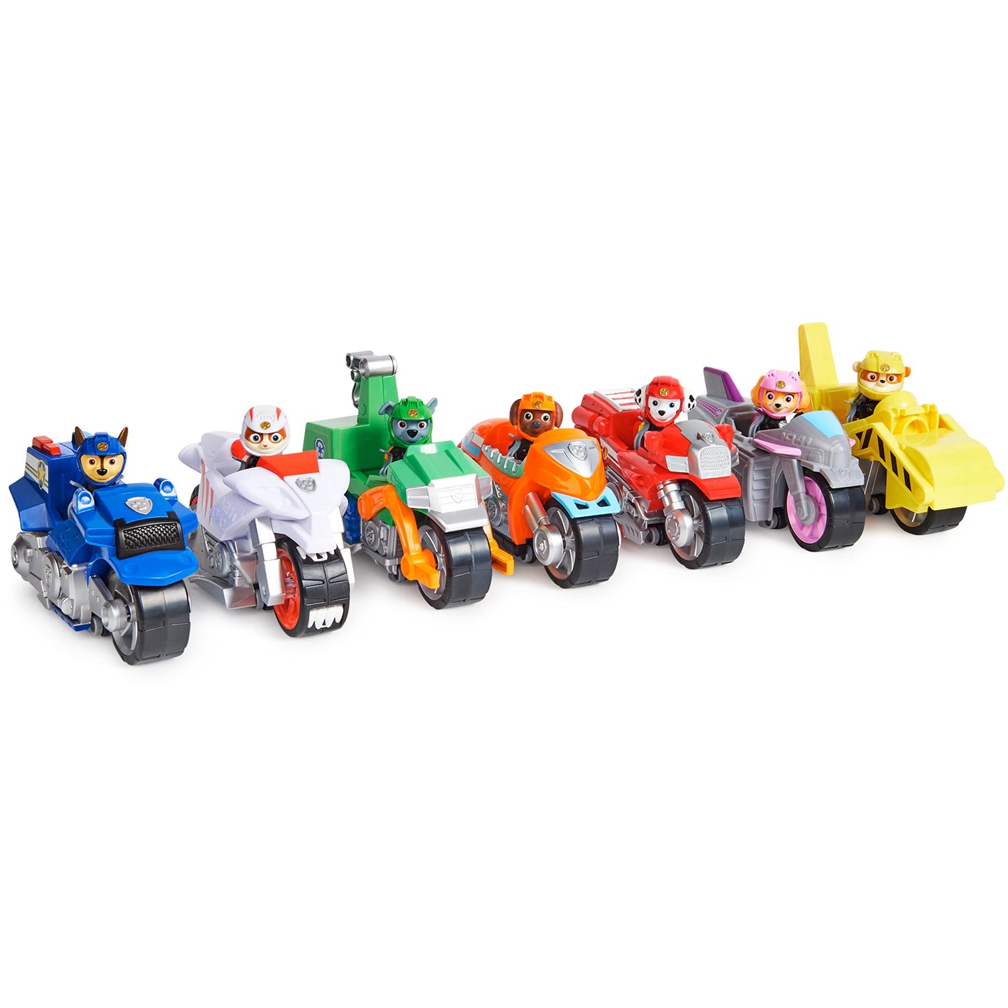 PAW Patrol Moto Pups Rubble Deluxe Vehicle – Wheelie Pull-Back & Figure