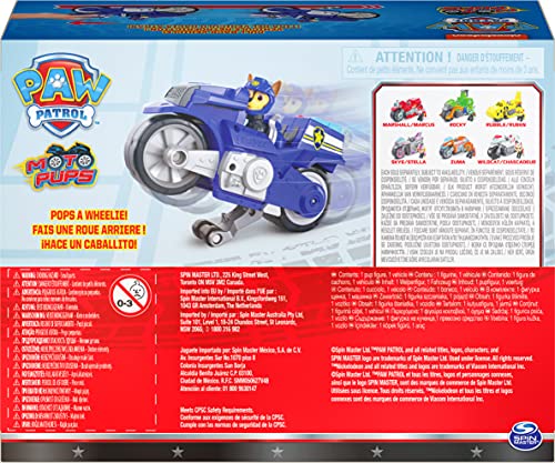 PAW Patrol Moto Pups Chase Deluxe Vehicle – Pull-Back Wheelie Action Figure