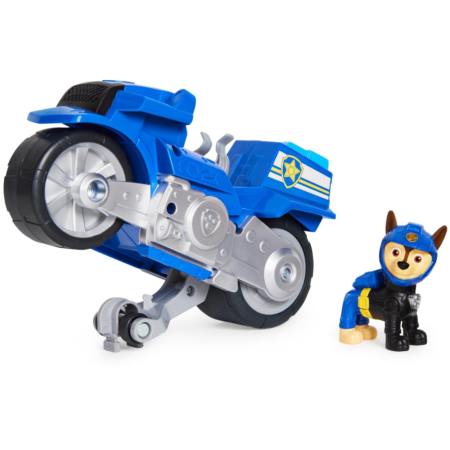 PAW Patrol Moto Pups Chase Deluxe Vehicle – Pull-Back Wheelie Action Figure