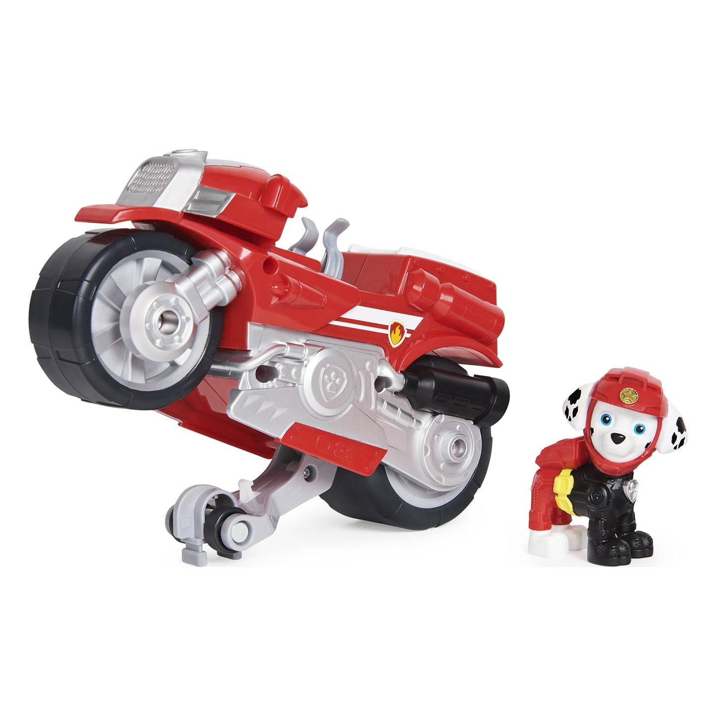 PAW Patrol Marshall Moto Pups Deluxe Vehicle with Wheelie – Pull-Back Action