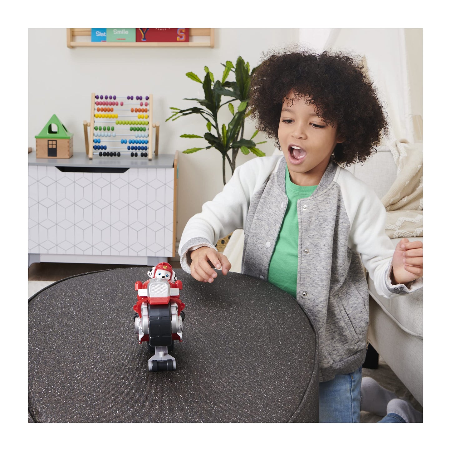 PAW Patrol Marshall Moto Pups Deluxe Vehicle with Wheelie – Pull-Back Action