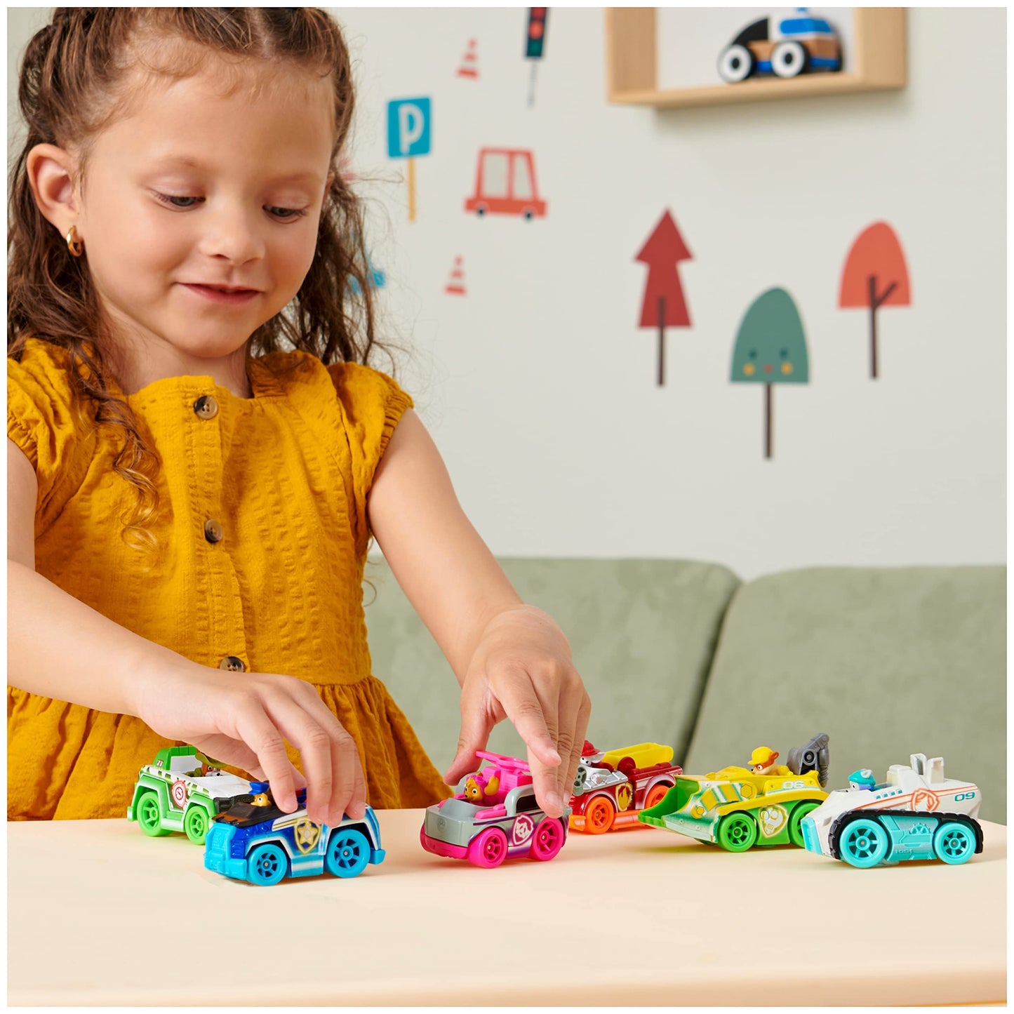Paw Patrol True Metal Neon Rescue Vehicle Gift Pack – 6 Die-Cast 1:55 Scale