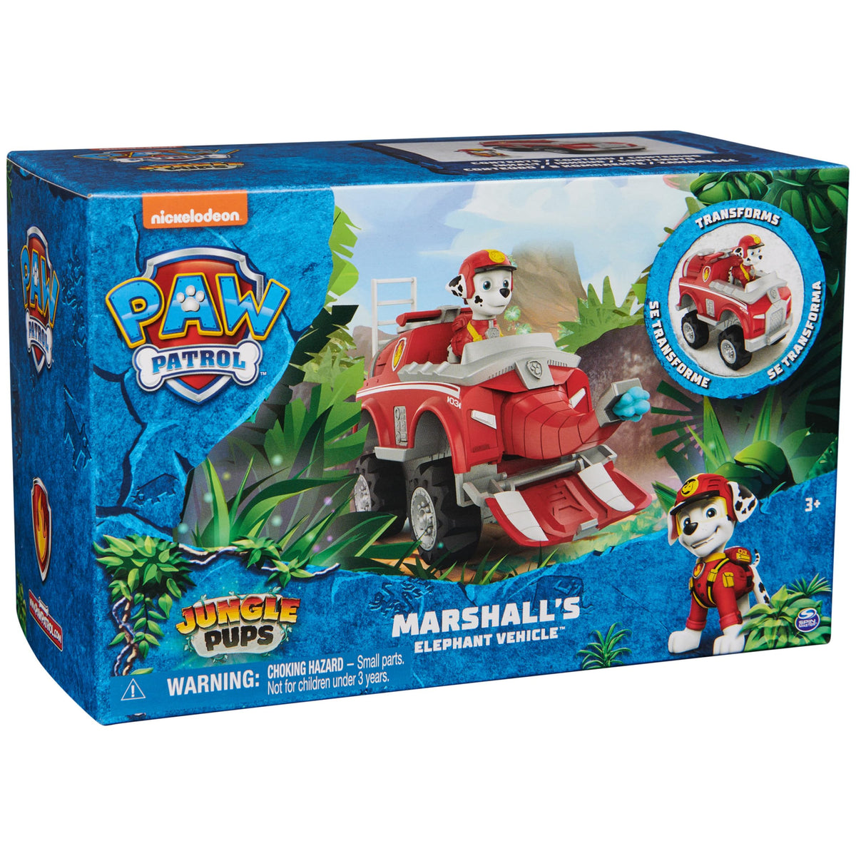 Paw Patrol Jungle Pups: Marshall Elephant Vehicle – Transforming Rescue Toy for Kids 3+