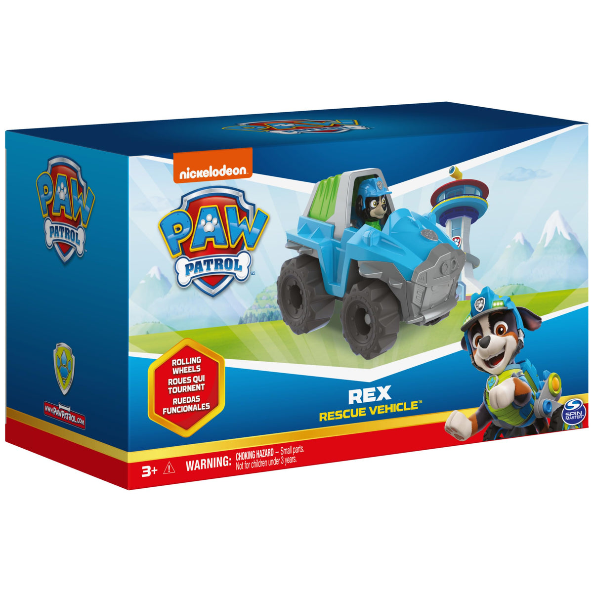 Paw Patrol Rex's Dinosaur Rescue Vehicle with Collectible Rex Figure – Toys for Ages 3+