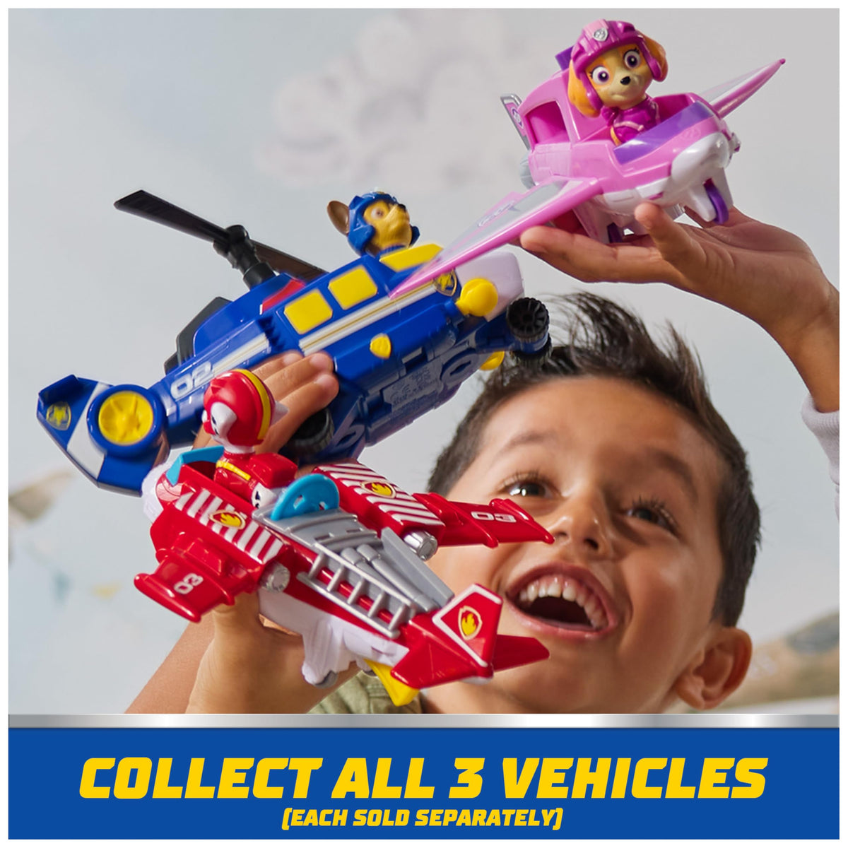 PAW Patrol Air Rescue Chase Action Figure & Helicopter Toy with Projectile Launcher